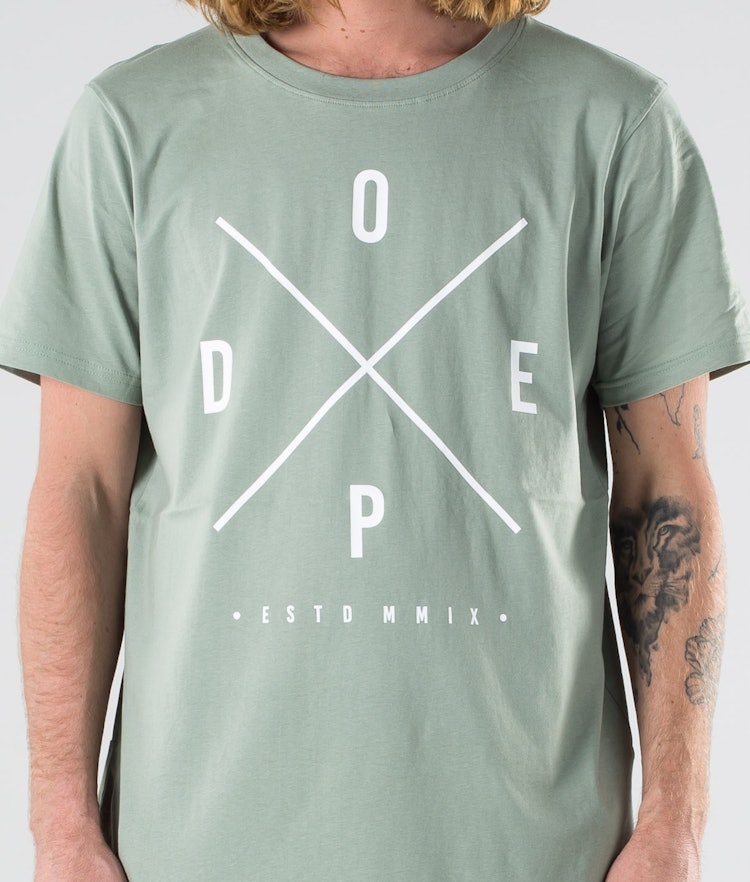 Dope 2X-UP T-paita Miehet Faded Green