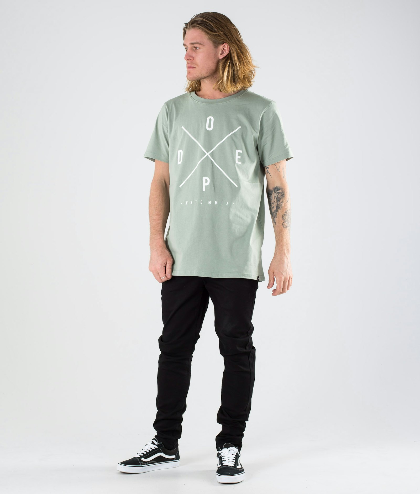 Dope 2X-UP T-Shirt Herren Faded Green