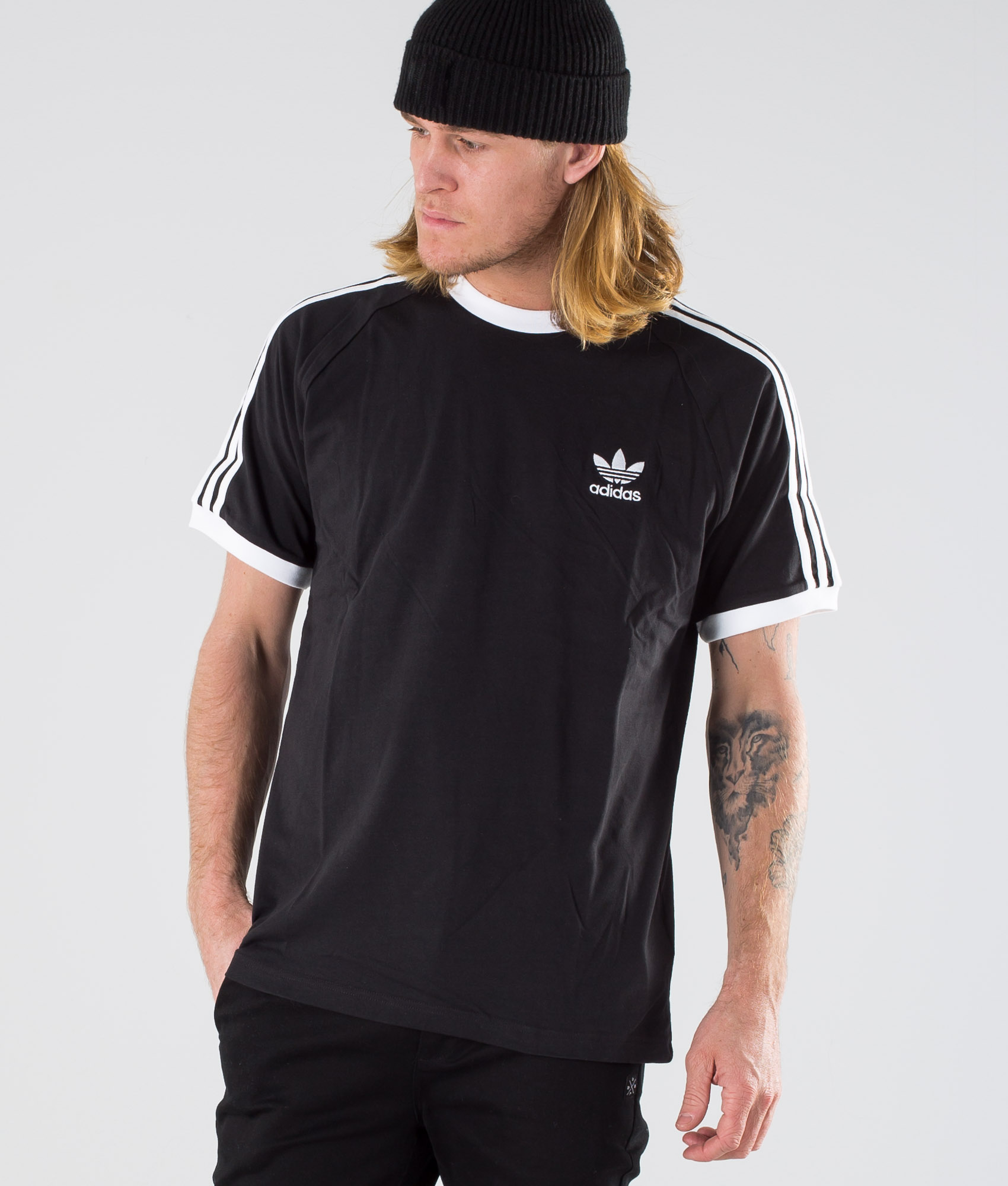 Adidas Originals 3-Stripes T-shirt Black - Ridestore.com