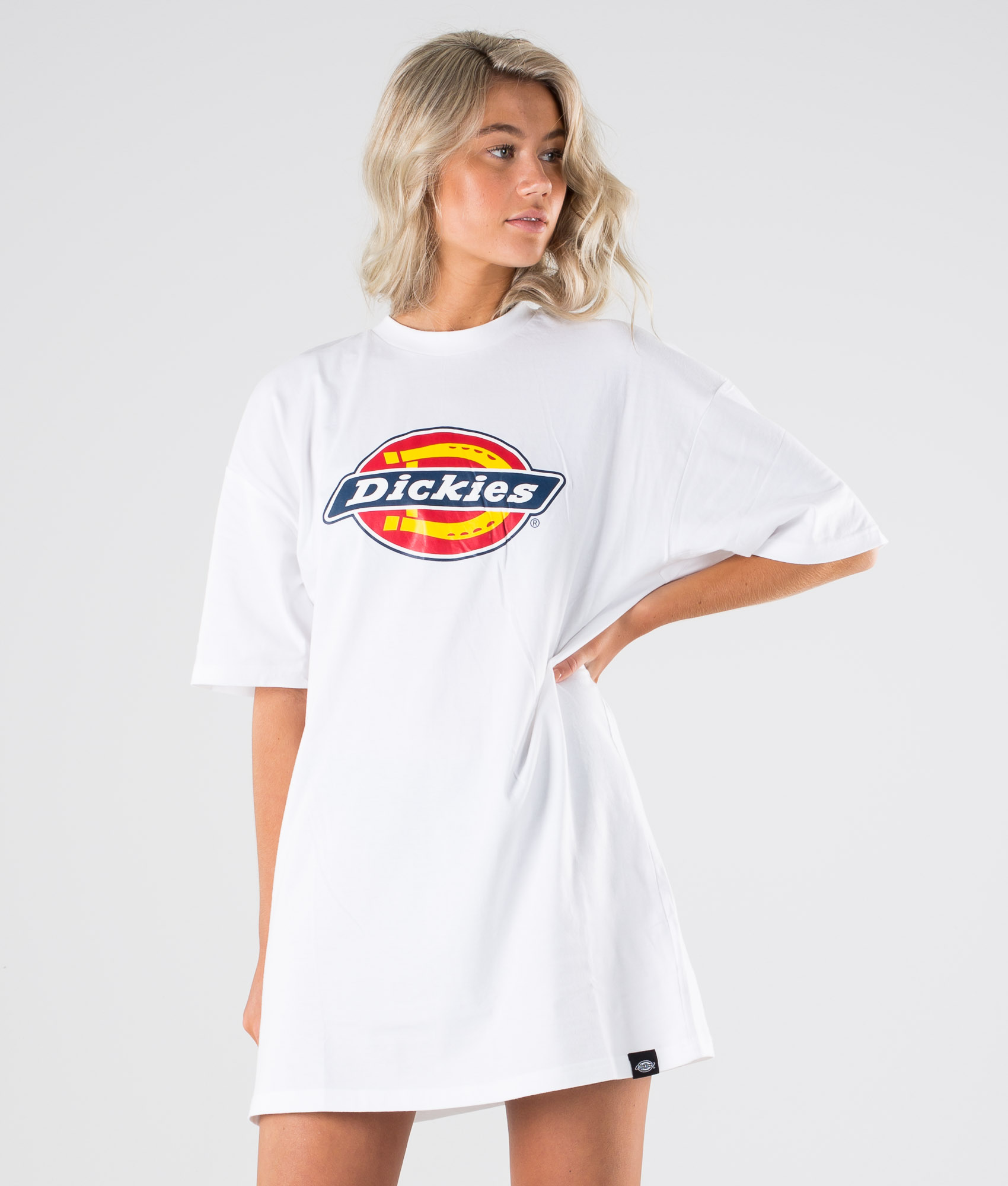 white t shirt with dress