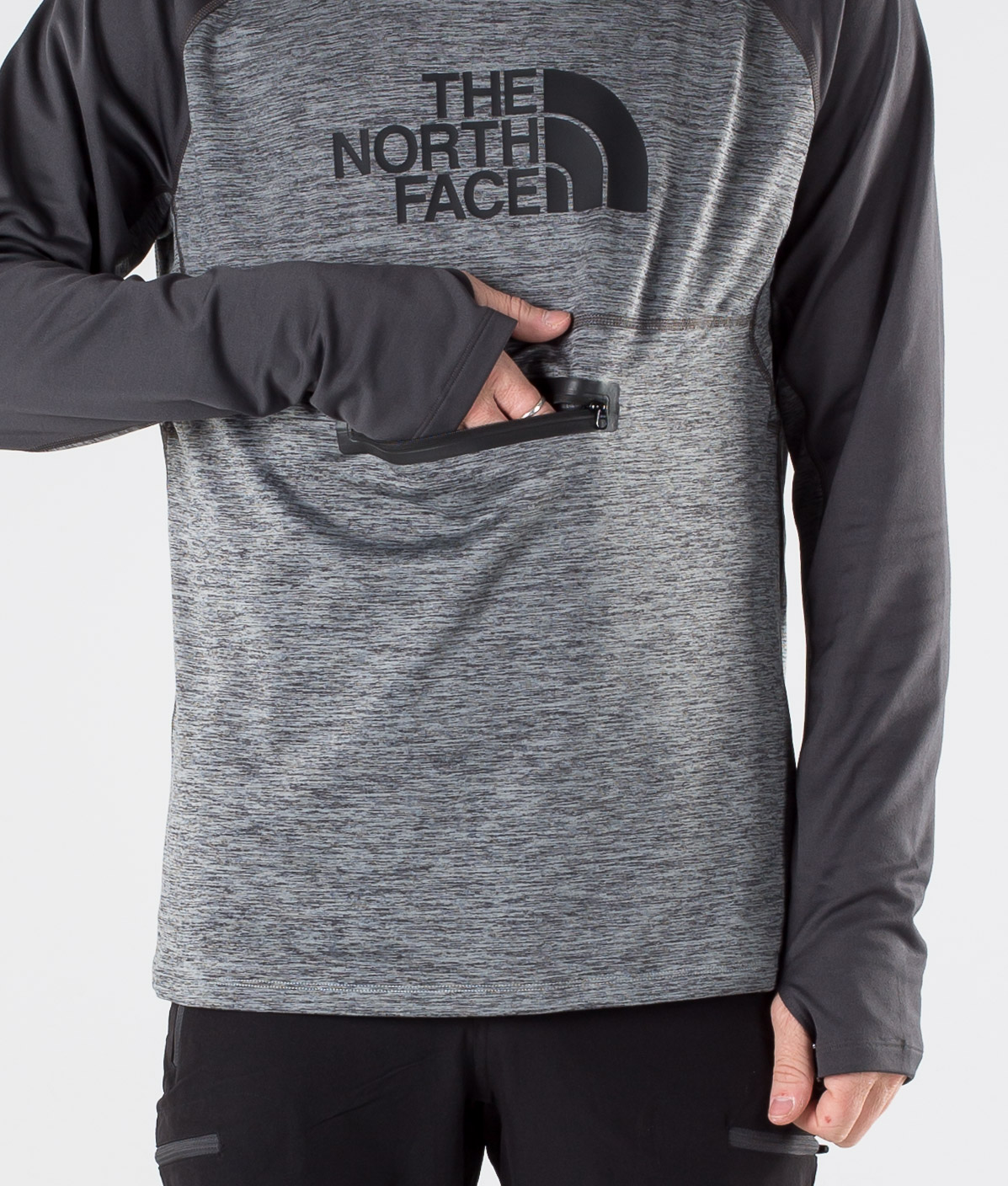 gray north face hoodie