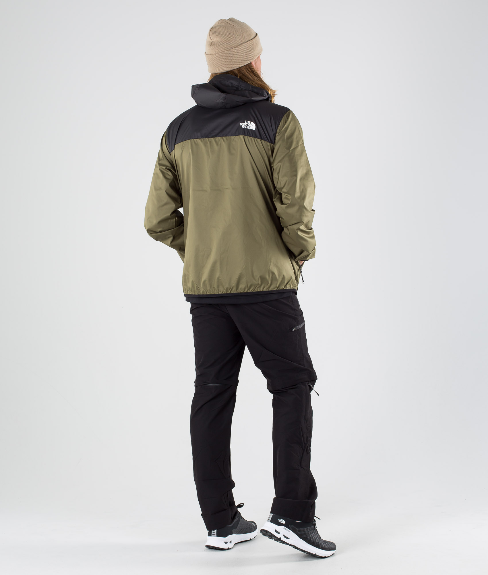 army green north face jacket