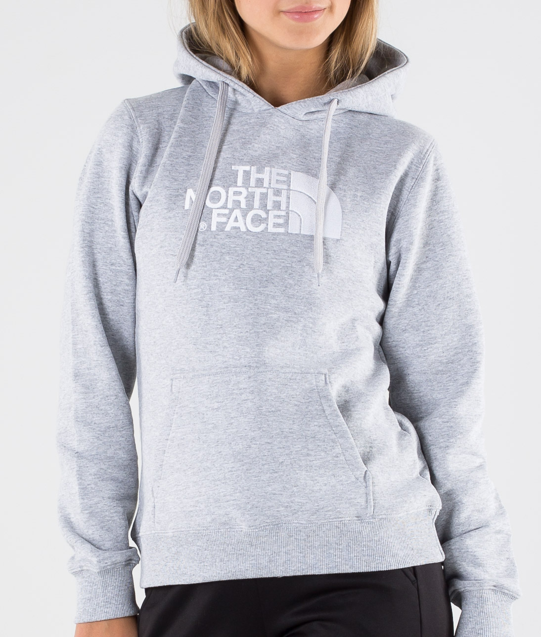 north face light grey hoodie