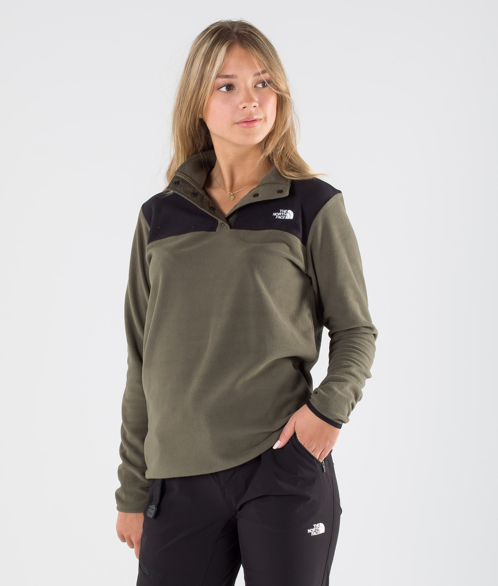 north face green sweater