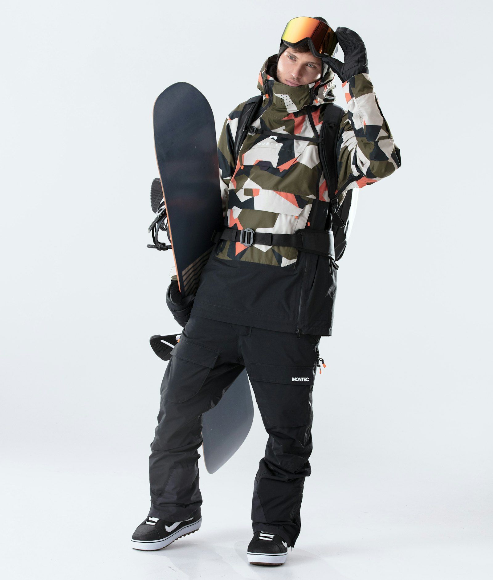 Montec Doom 2020 Snowboardjacke Herren Orange Green Camo/Black