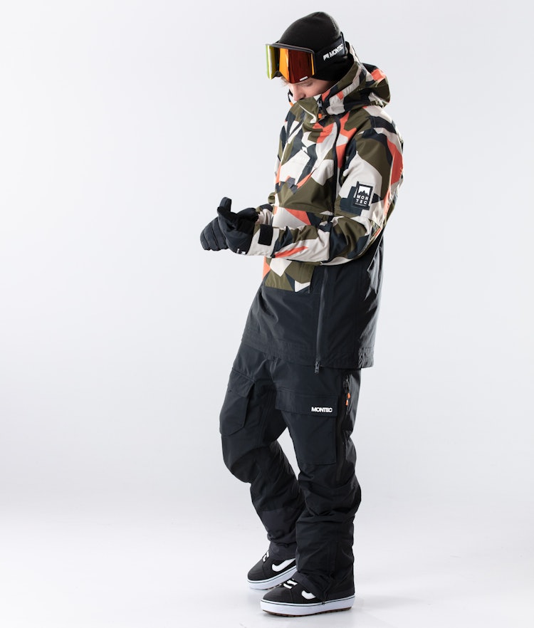 Montec Doom 2020 Snowboard Jacket Men Orange Green Camo/Black