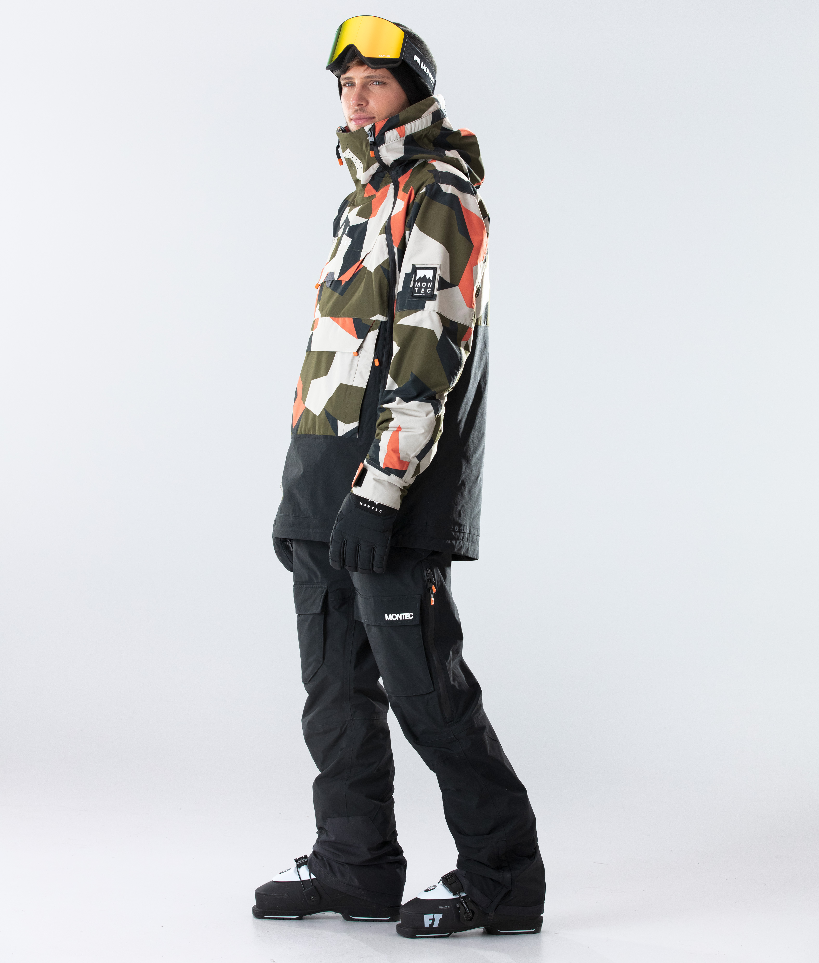 Montec Doom 2020 Ski Jacket Orange Green Camo/Black