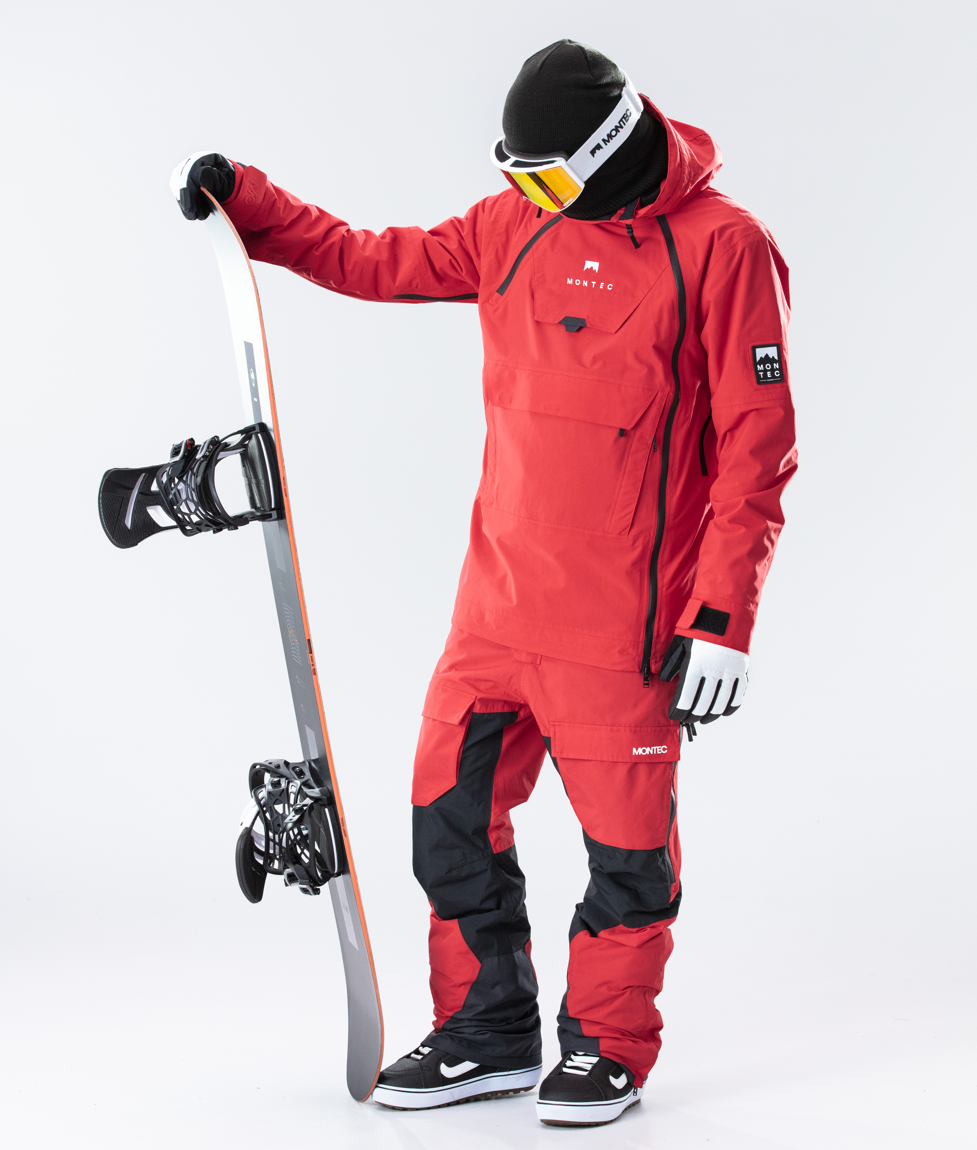 snowboarding jacket red