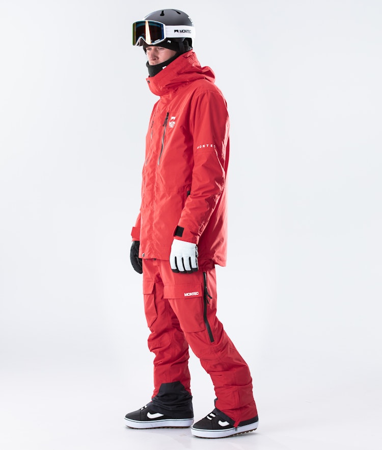 Montec Fawk 2020 Snowboard Jacket Men Red Renewed