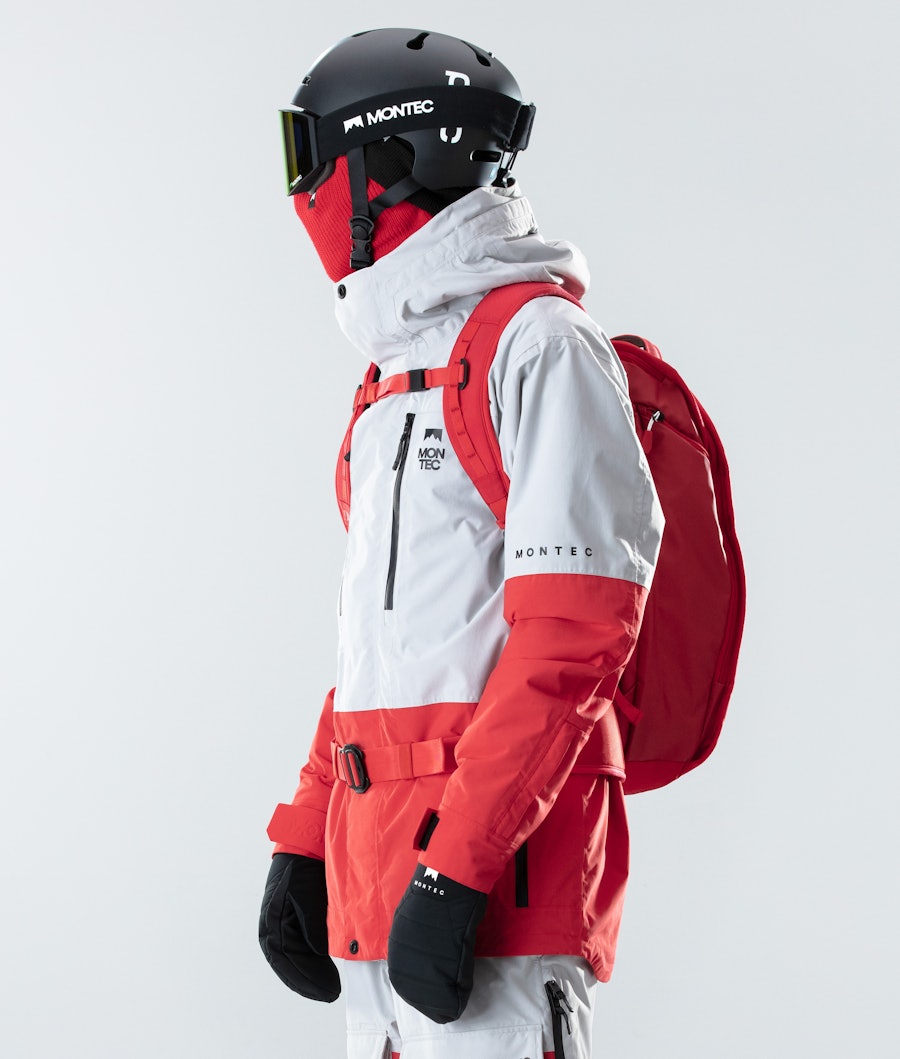 Montec Fawk 2020 Snowboard jas Heren Light Grey/Red