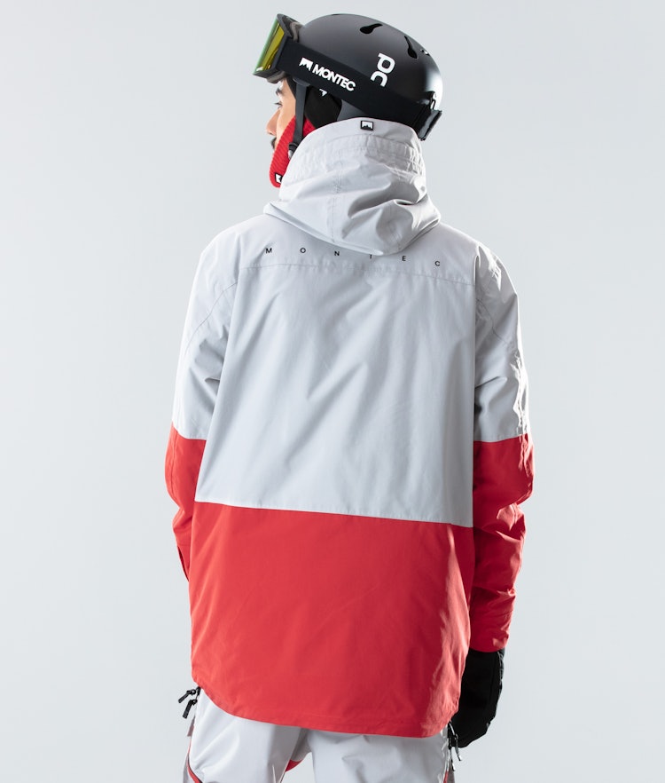 Fawk 2020 Snowboard Jacket Men Light Grey/Red