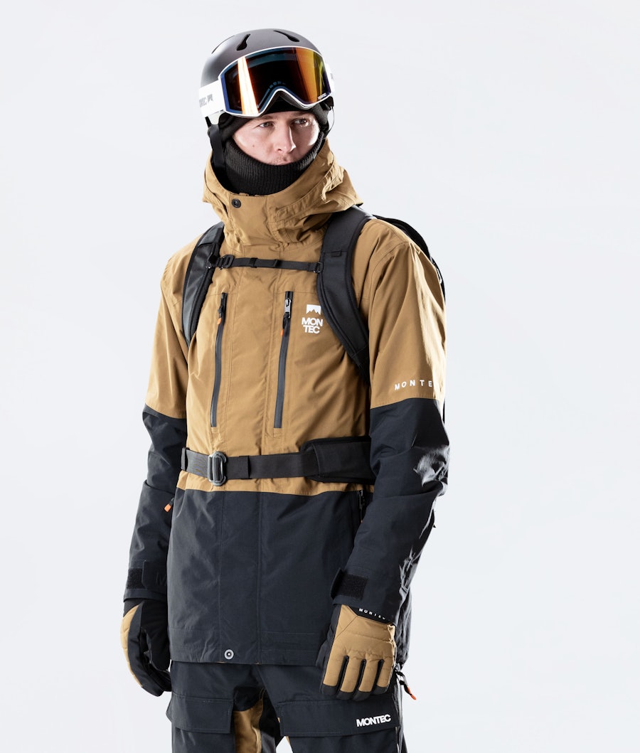 Fawk 2020 Snowboard Jacket Men Gold/Black Renewed