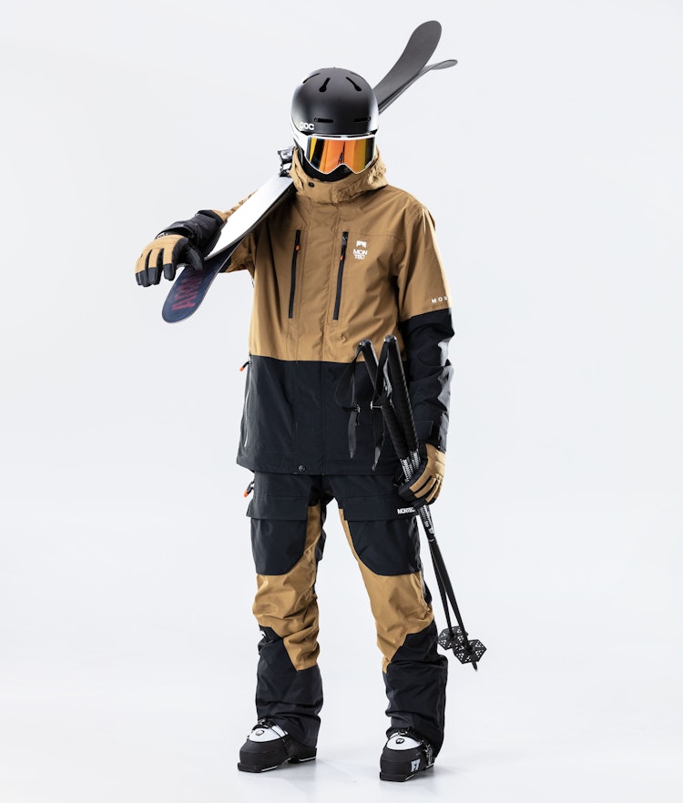 Fawk 2020 Ski Jacket Men Gold/Black, Image 6 of 8