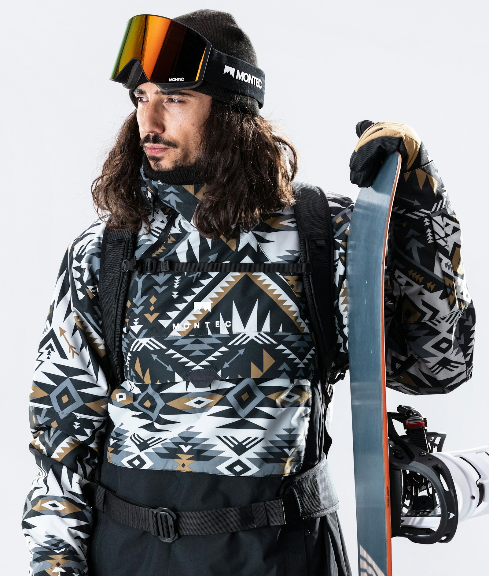 Montec Dune 2020 Veste Snowboard Homme Komber Gold/Black, Image 3 sur 9