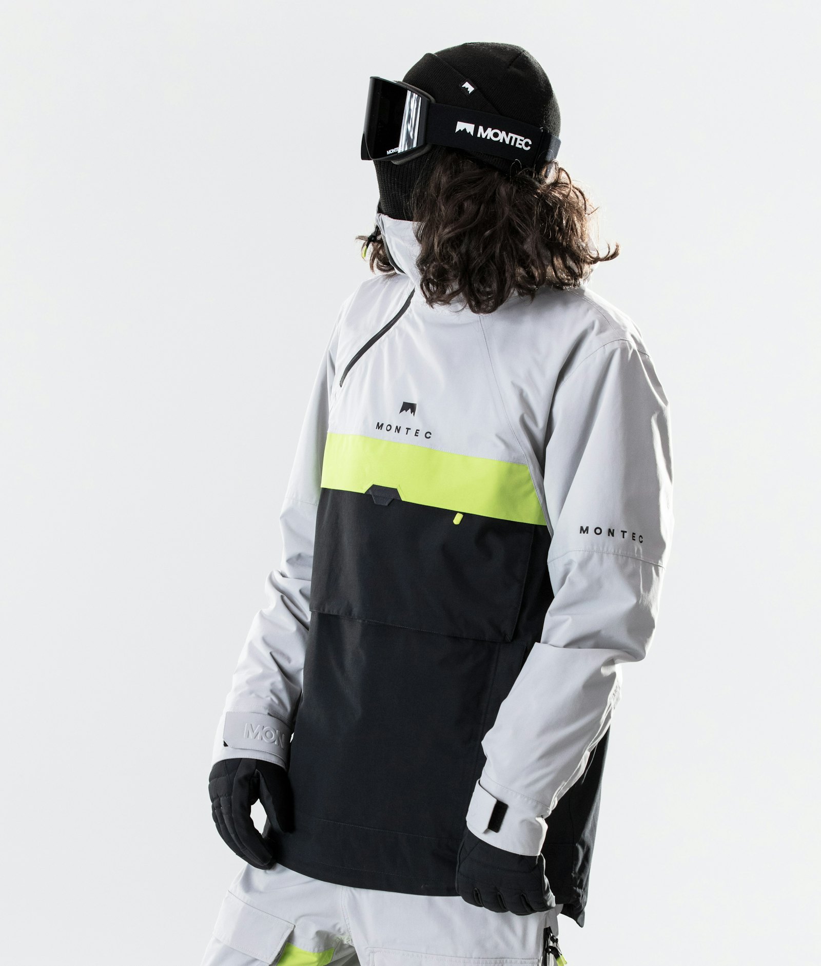 Dune 2020 Snowboard Jacket Men Light Grey/Neon Yellow/Black Renewed, Image 1 of 7