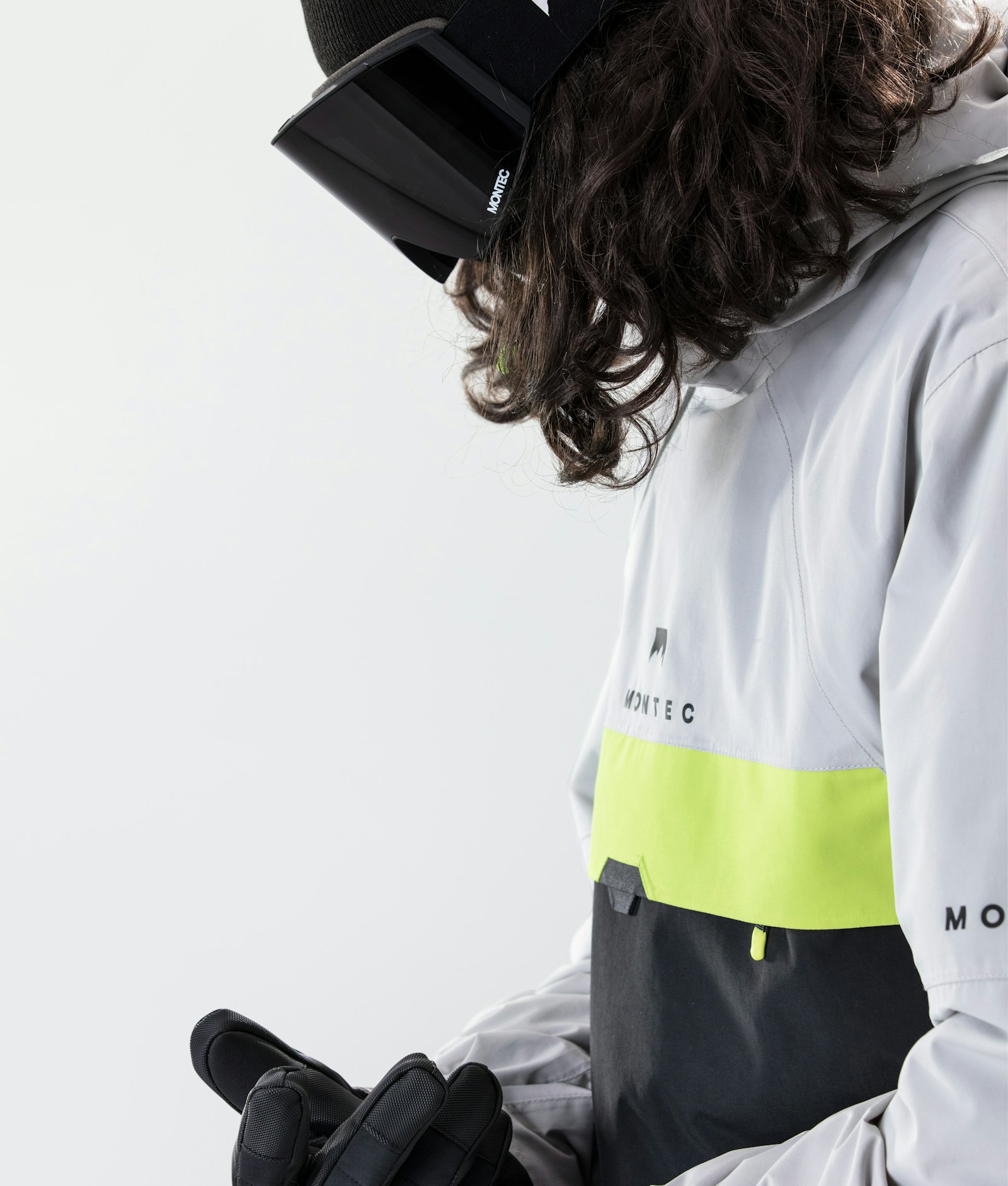 Dune 2020 Snowboard Jacket Men Light Grey/Neon Yellow/Black Renewed, Image 2 of 7
