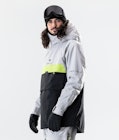 Dune 2020 Snowboard Jacket Men Light Grey/Neon Yellow/Black Renewed, Image 3 of 7