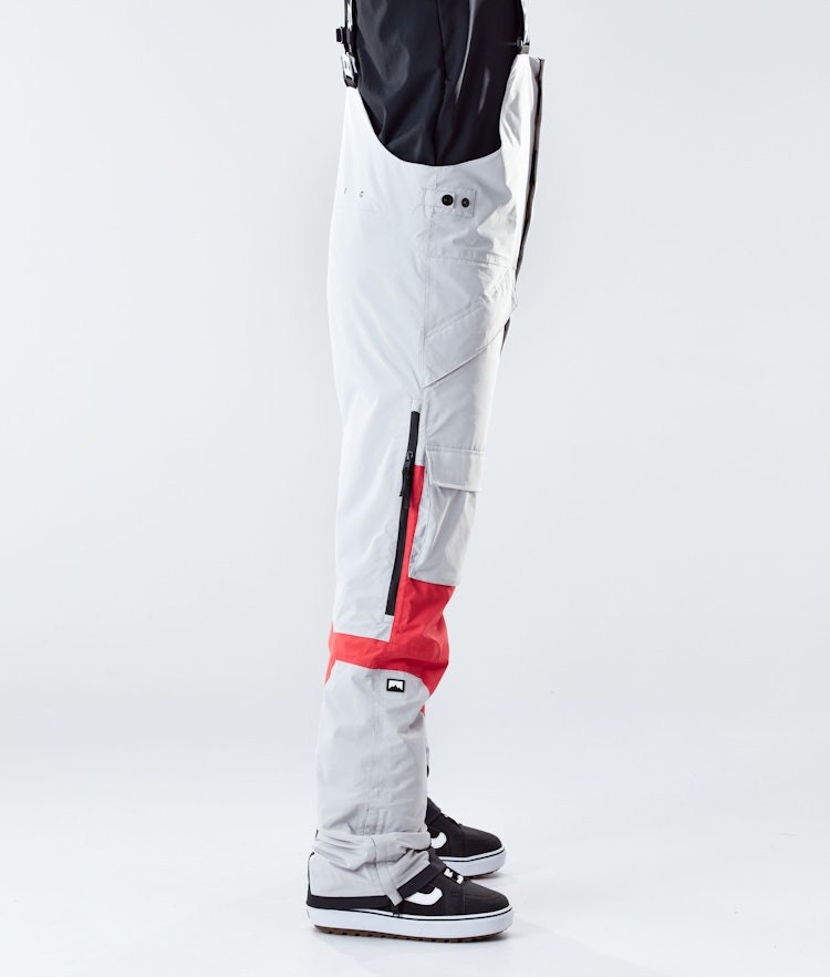 Montec Fawk 2020 Pantaloni Snowboard Uomo Light Grey/Red