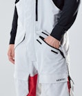 Fawk 2020 Snowboard Pants Men Light Grey/Red Renewed