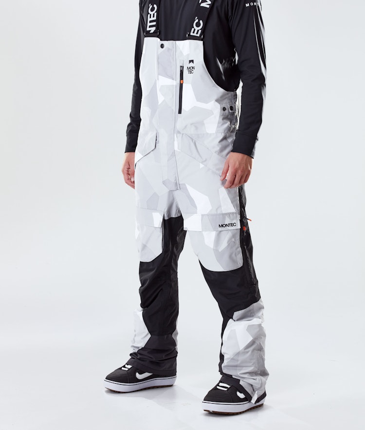 Montec Fawk 2020 Spodnie Snowboardowe Mężczyźni Snow Camo/Black