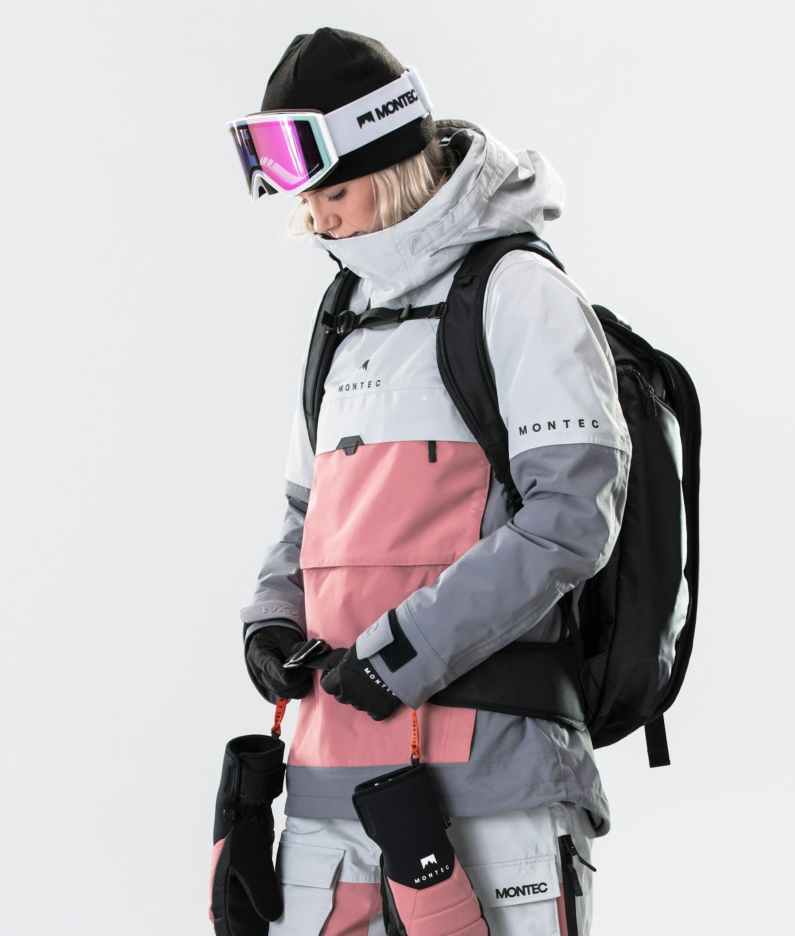 Dune W 2020 Snowboardjakke Dame Light Grey/Pink/Light Pearl