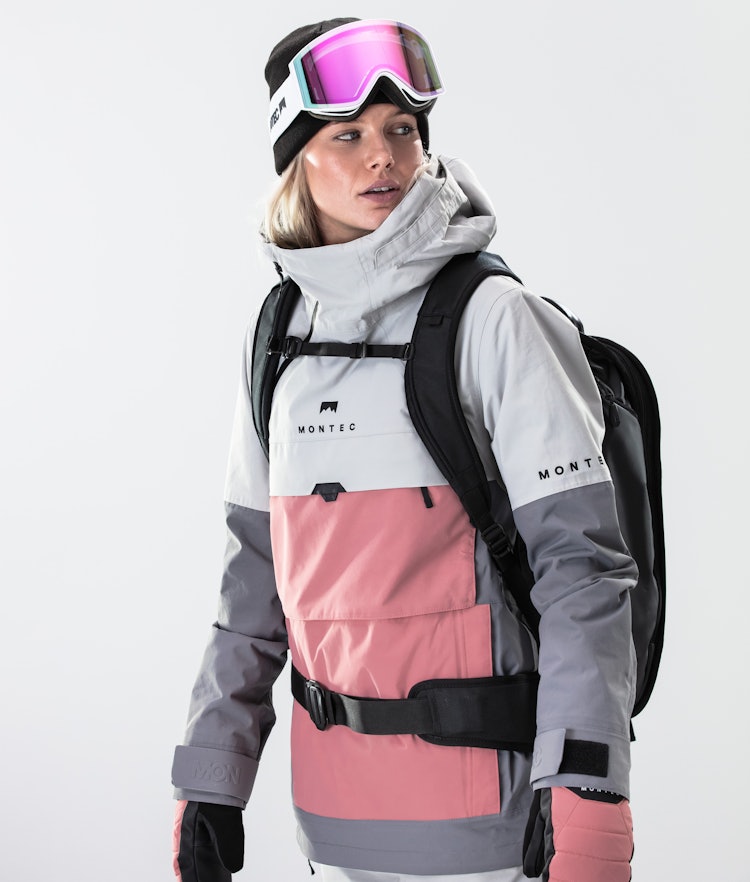 Montec Dune W 2020 Kurtka Snowboardowa Kobiety Light Grey/Pink/Light Pearl