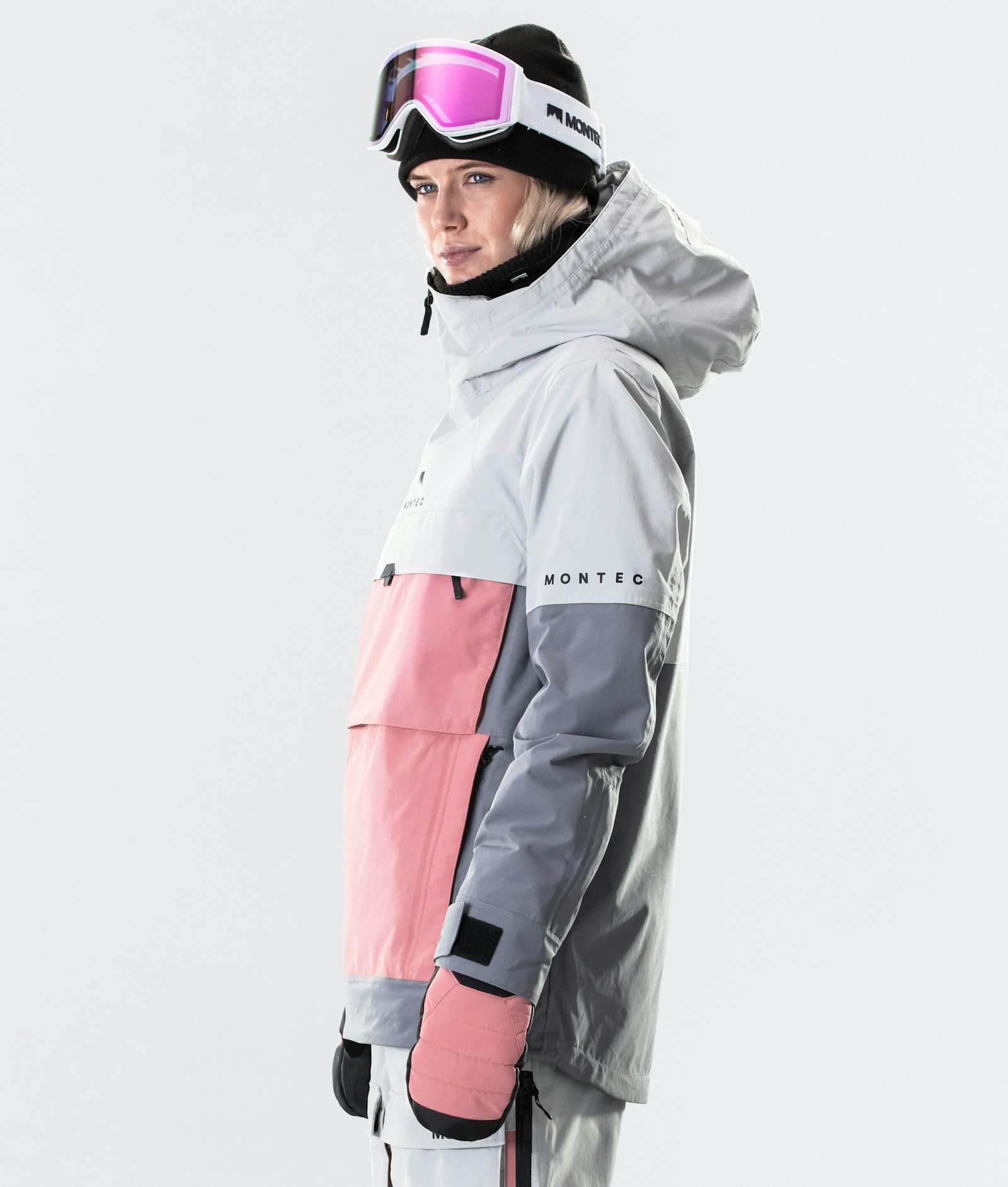 Dune W 2020 Snowboardjacke Damen Light Grey/Pink/Light Pearl