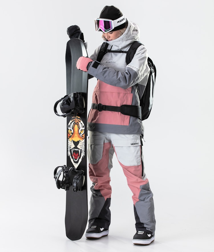 Montec Dune W 2020 Bunda na Snowboard Dámské Light Grey/Pink/Light Pearl