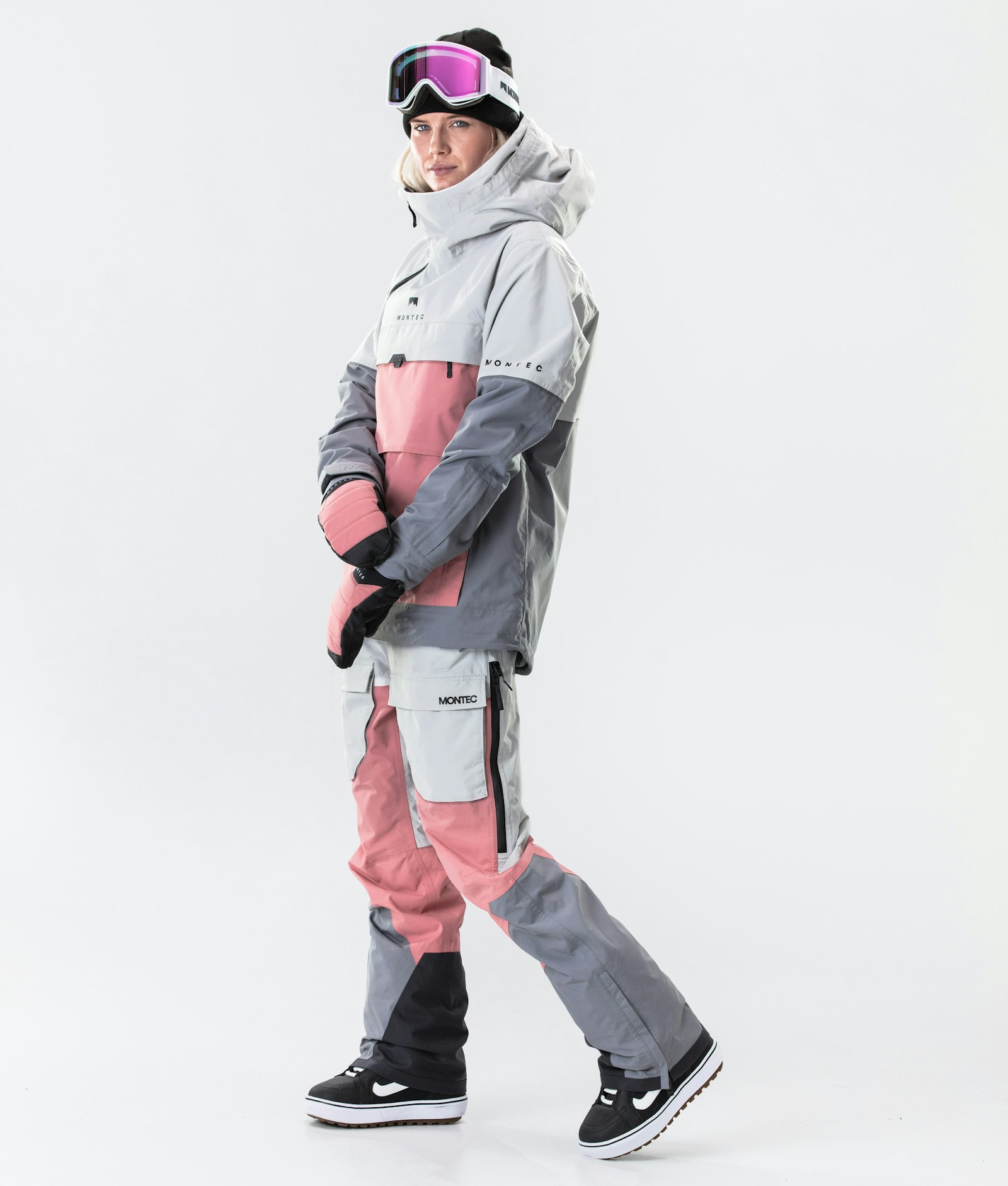 Dune W 2020 Veste Snowboard Femme Light Grey/Pink/Light Pearl