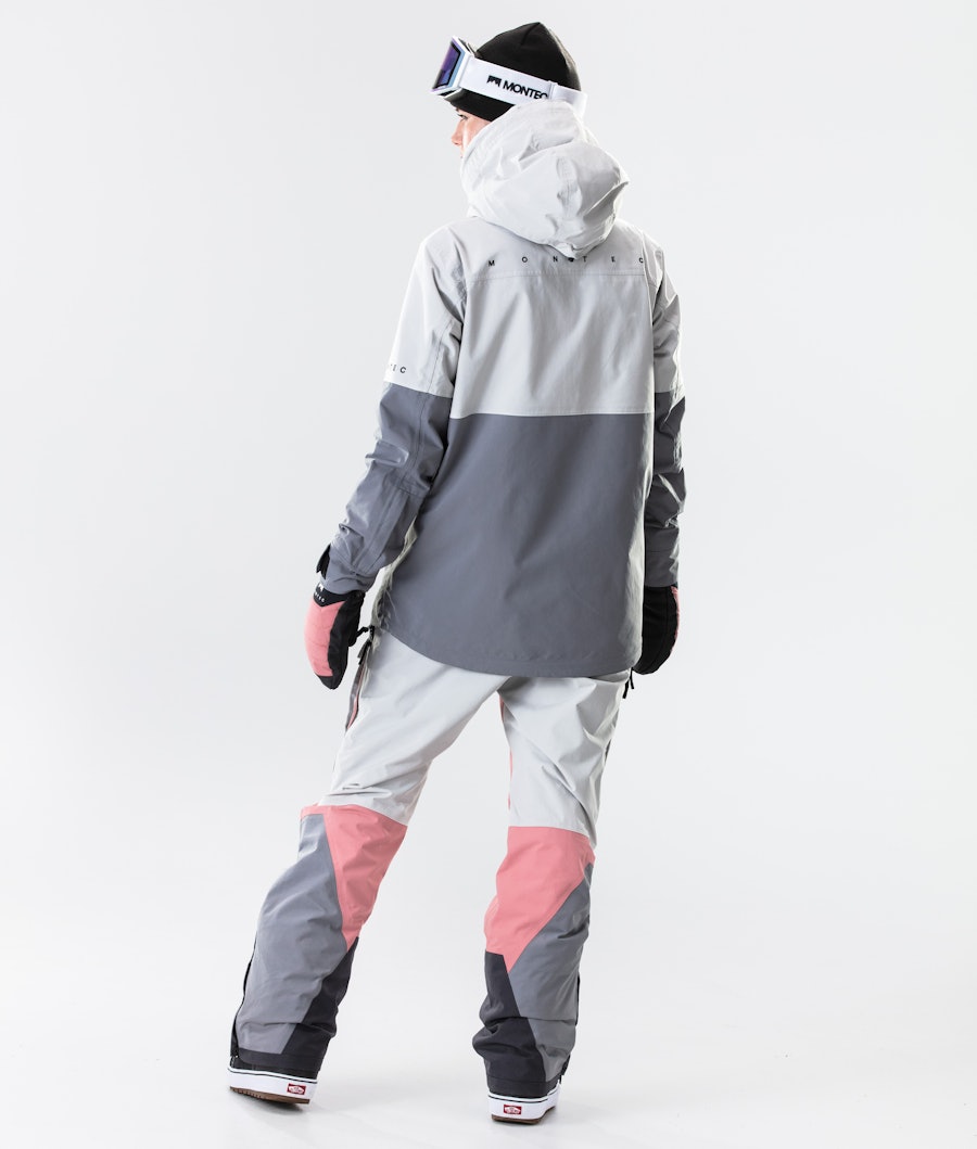 Montec Dune W 2020 Women's Snowboard Jacket Light Grey/Pink/Light Pearl