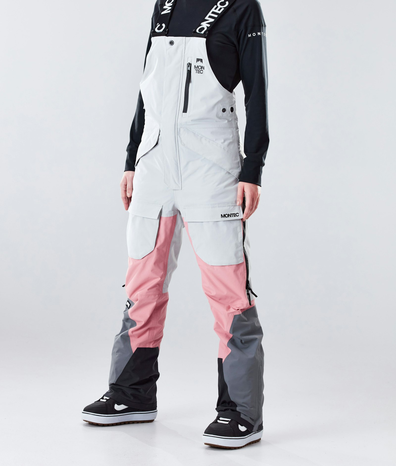 Montec Fawk W 2020 Spodnie Snowboardowe Kobiety Light Grey/Pink/Light Pearl