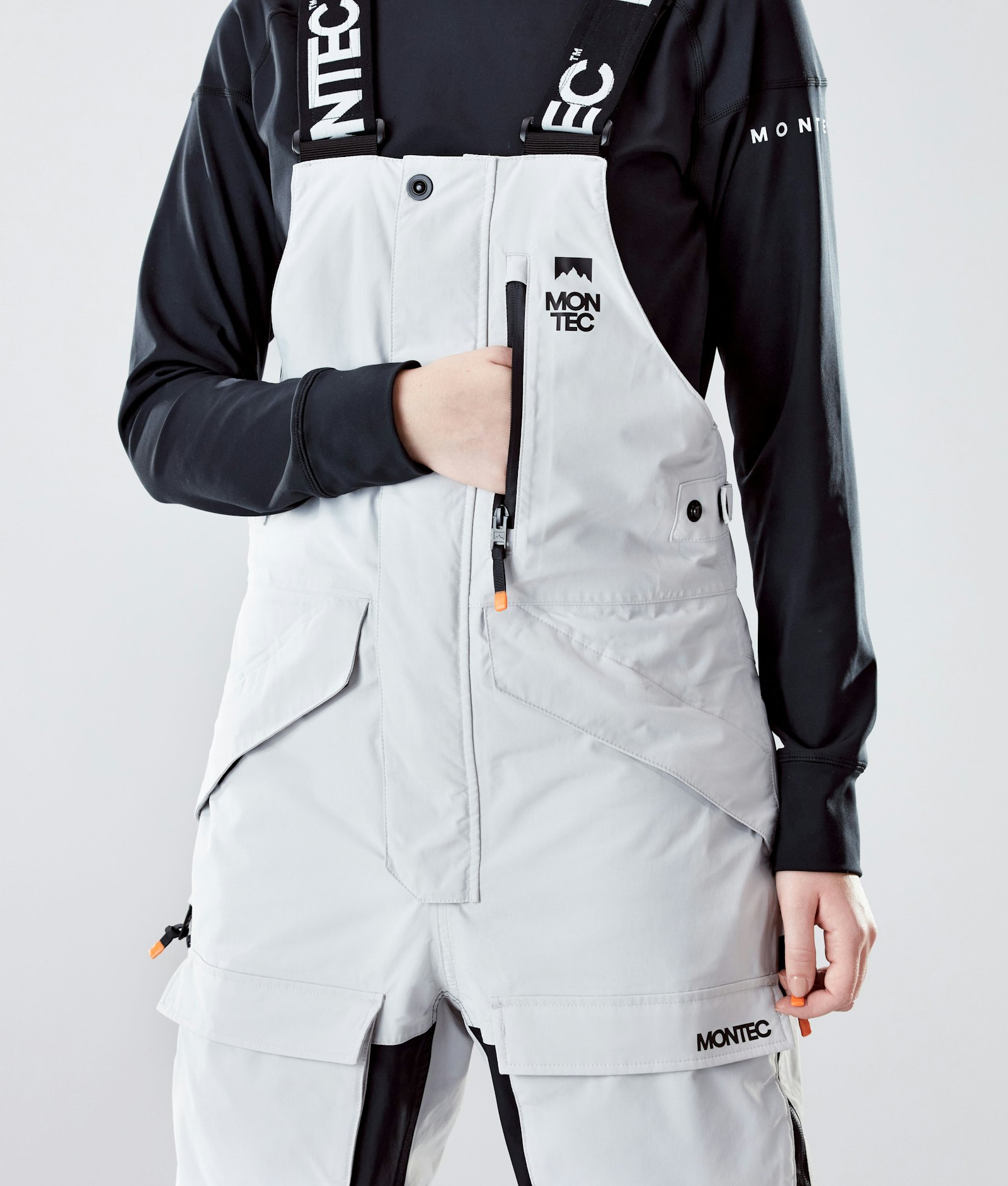 Fawk W 2020 Pantalon de Snowboard Femme Light Grey/Black, Image 4 sur 6