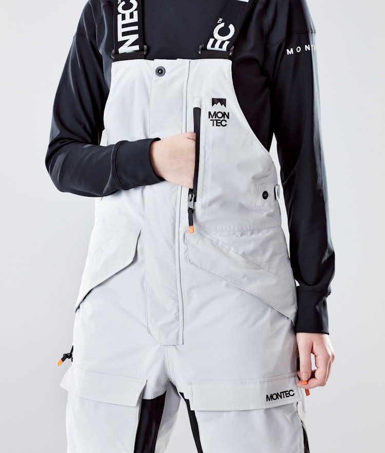 Montec Fawk W 2020 Pantalones Snowboard Mujer Light Grey/Black, Imagen 4 de 6
