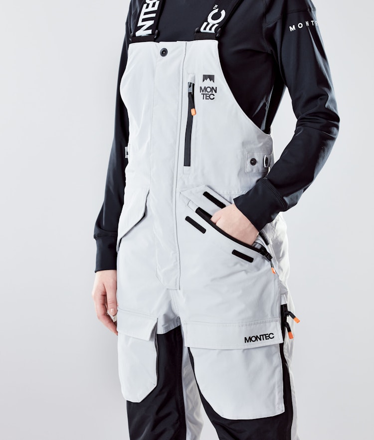 Fawk W 2020 Pantalon de Snowboard Femme Light Grey/Black, Image 5 sur 6