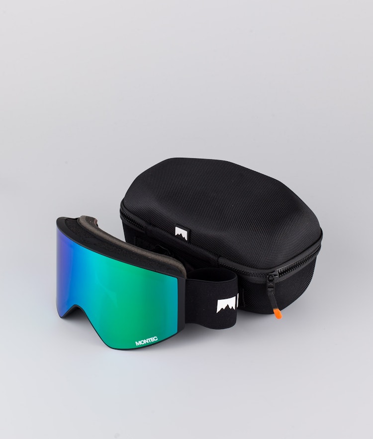 Montec Scope Gafas de esquí Hombre Black W/Black Tourmaline Green Mirror