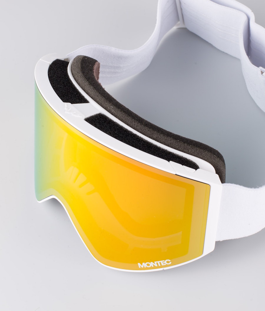 Montec Scope 2021 Masque de ski Homme White/Ruby Red Mirror