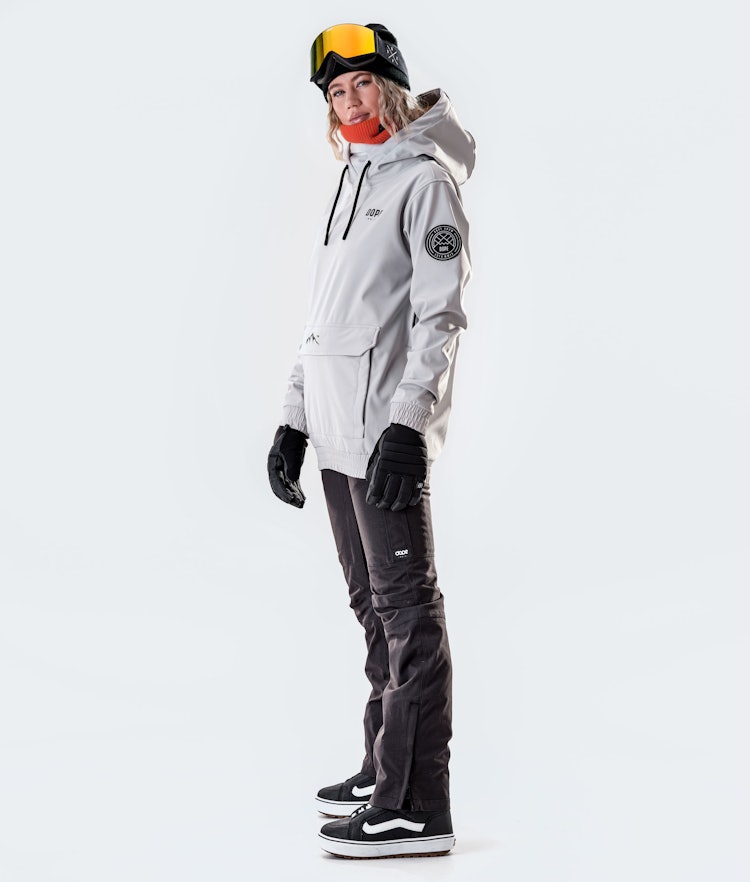 Wylie W 10k Snowboard Jacket Women Capital Light Grey, Image 6 of 7