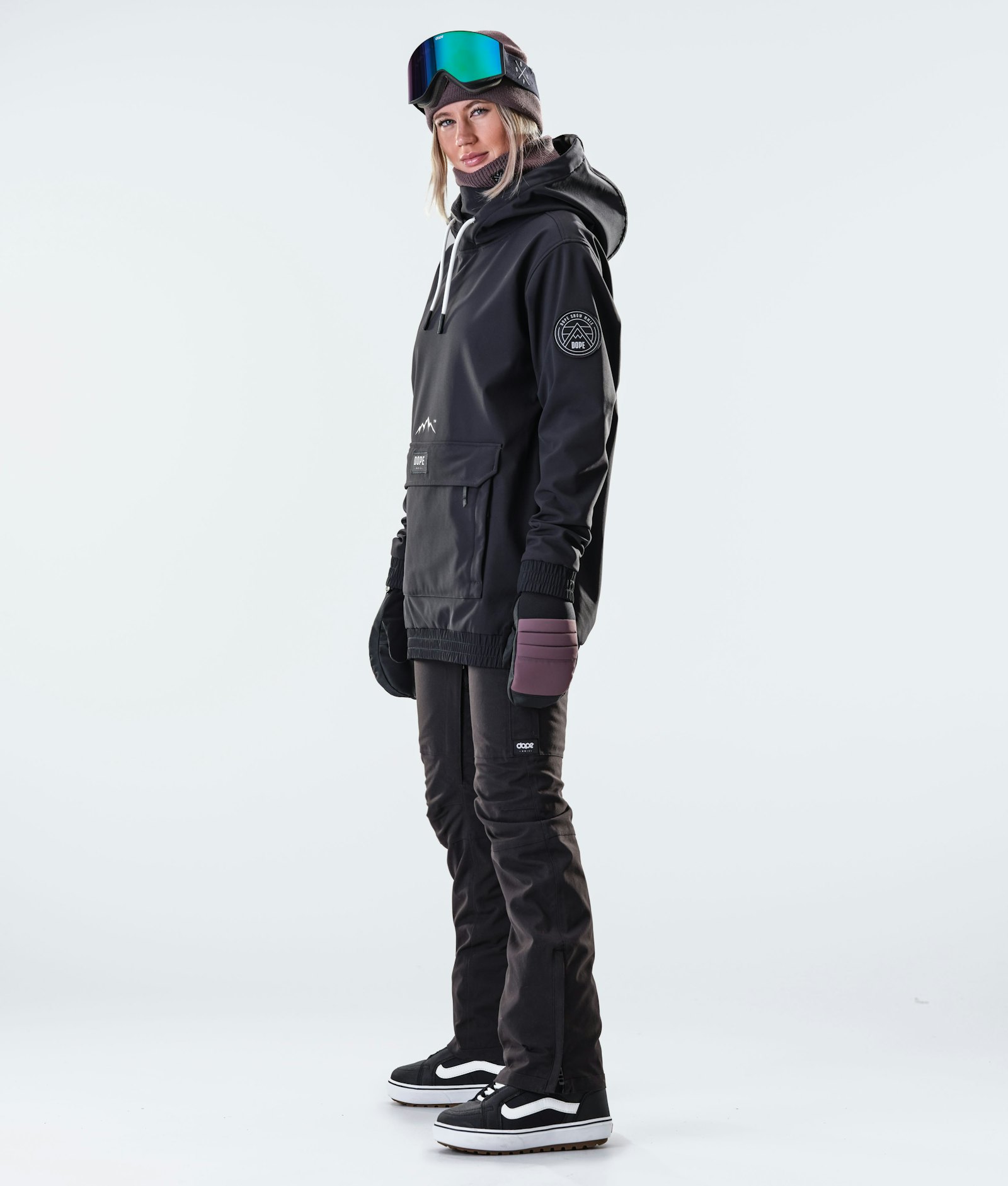 Dope Wylie W 10k Snowboard Jacket Women Patch Black