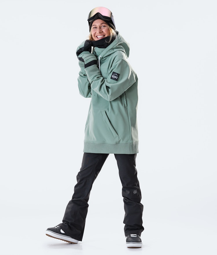 Dope Yeti W 10k Snowboardjakke Dame EMB Faded Green