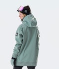 Dope Yeti W 10k Veste de Ski Femme EMB Faded Green
