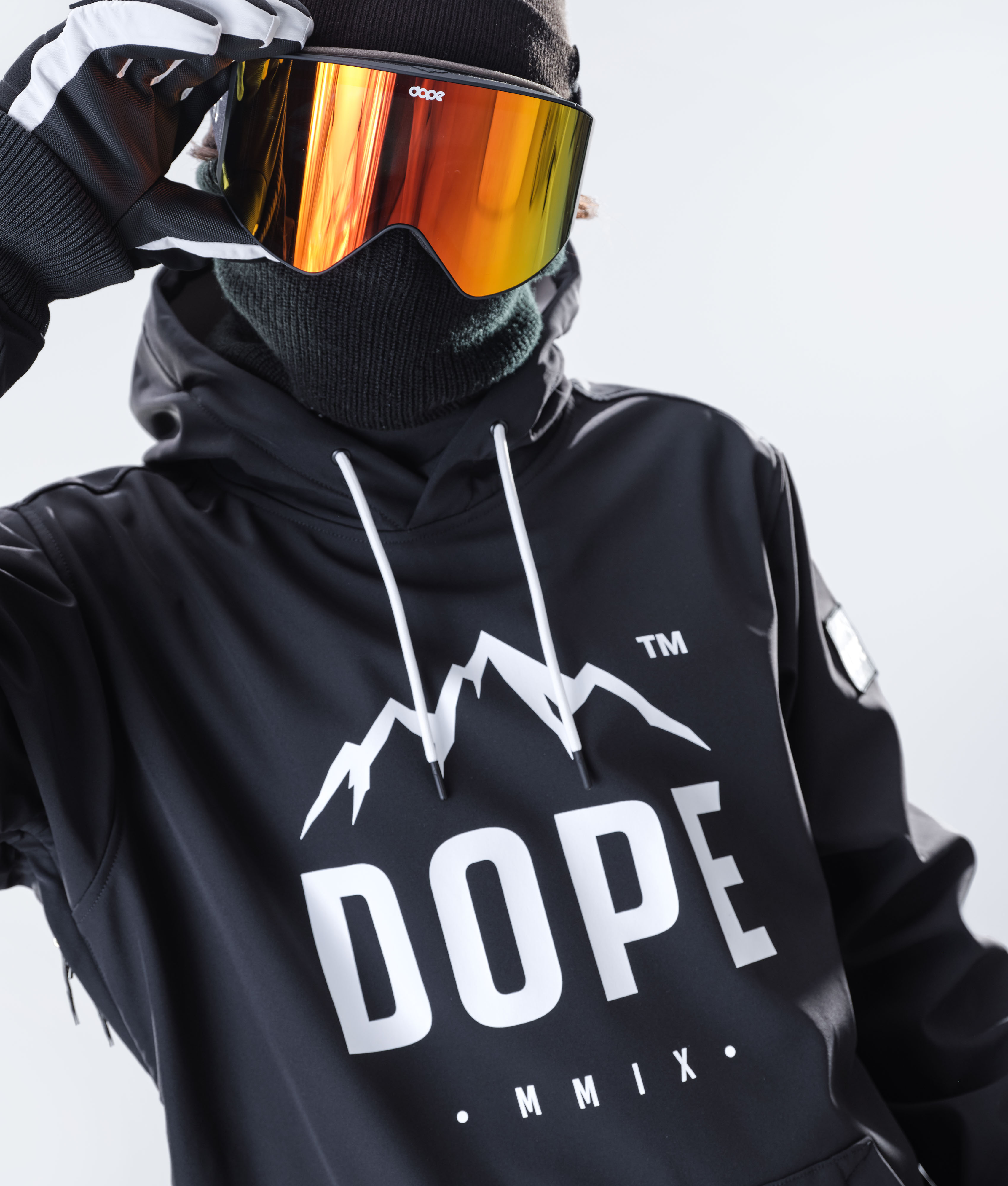 snowboard helmet hoodie