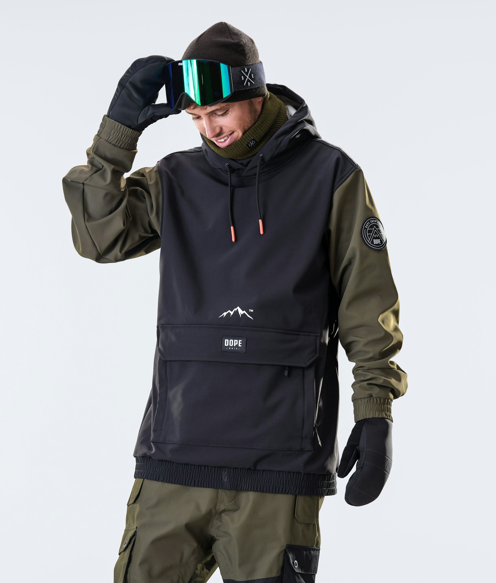 Wylie 10k Snowboard jas Heren Patch Black/Olive Green