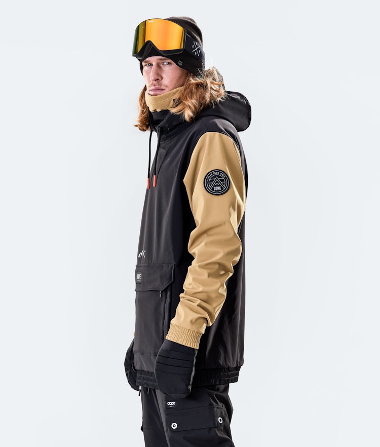 Dope Wylie 10k Chaqueta Snowboard Hombre Patch Black/Gold