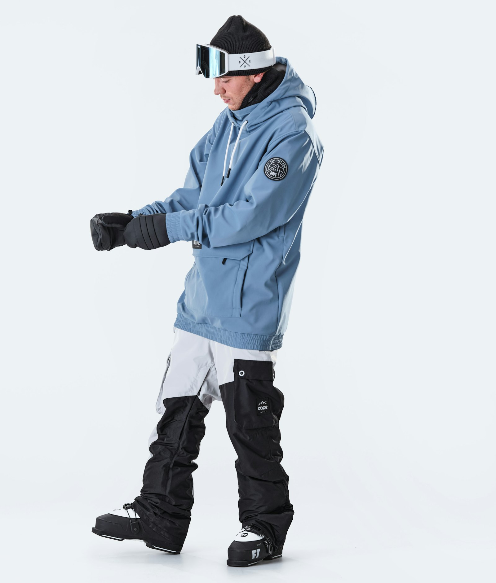Dope Wylie 10k Ski Jacket Men Patch Blue Steel