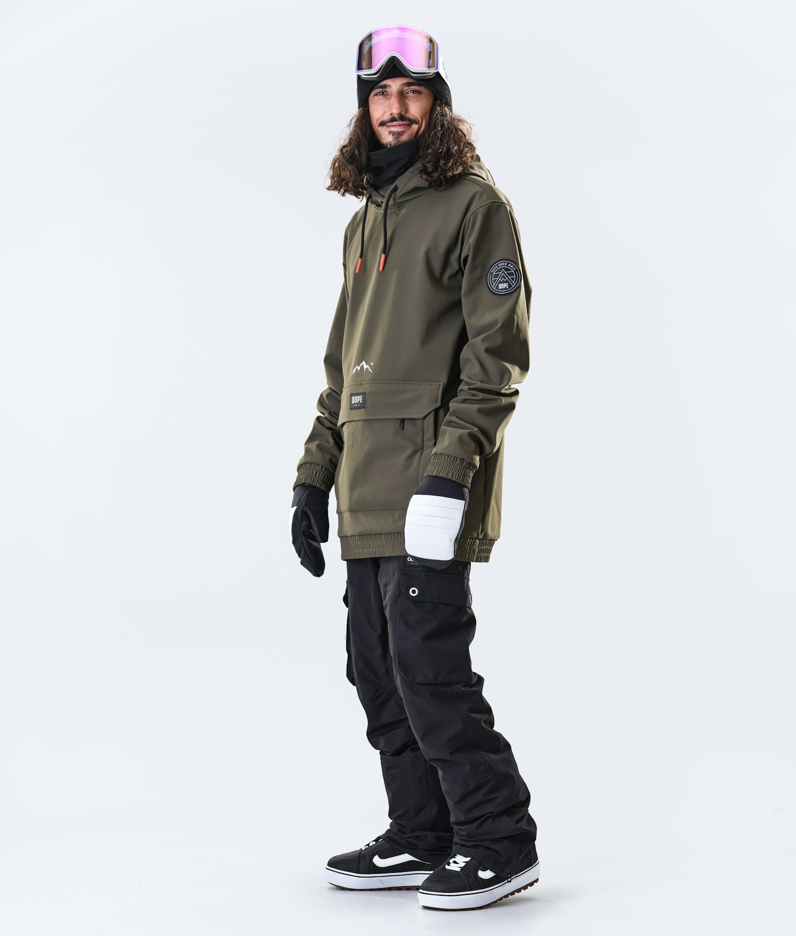 Dope Wylie 10k Snowboard Jacket Men Patch Olive Green