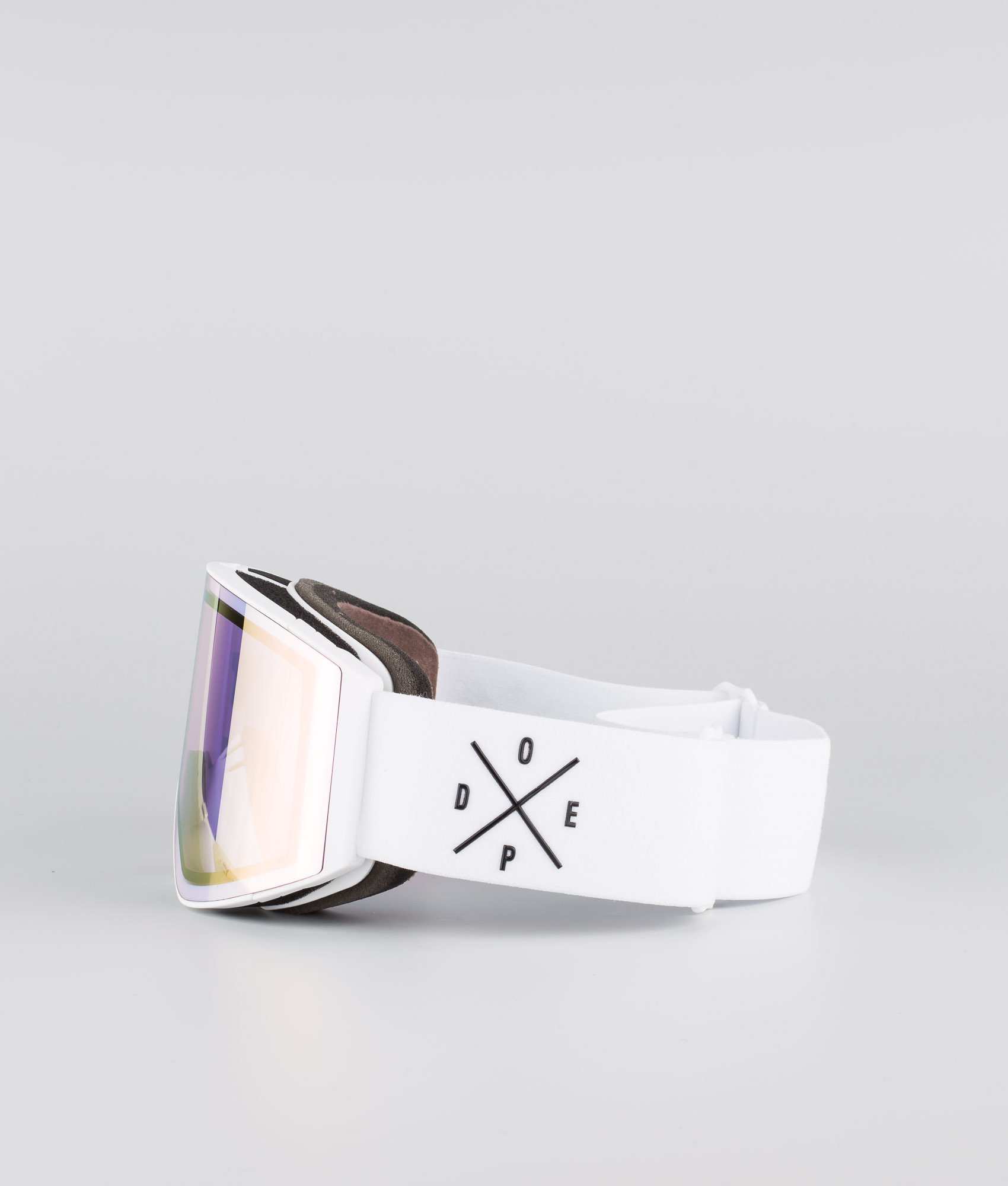Dope Sight Medium Ski Goggle White W/White Pink Mirror