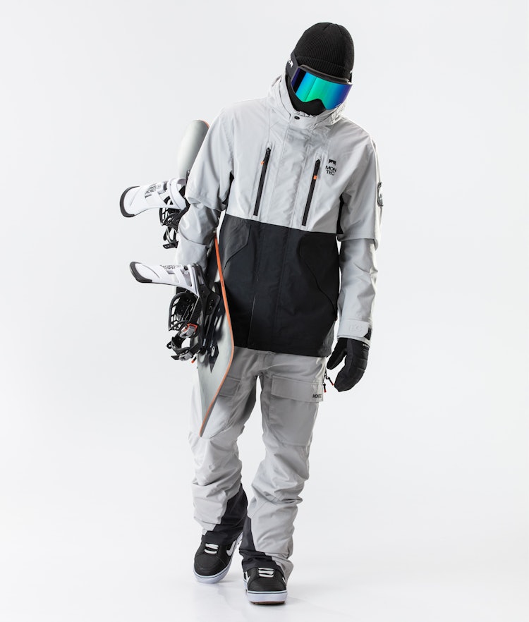 Montec Roc Snowboardjacke Herren Light Grey/Black, Bild 6 von 8