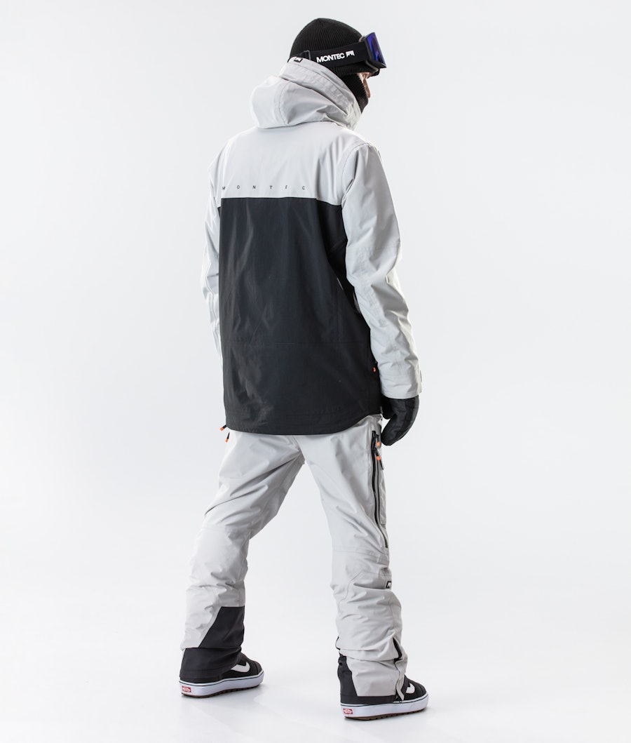 Montec Roc Men's Snowboard Jacket Light Grey/Black