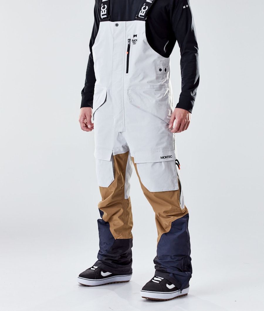 Fawk 2020 Snowboard Pants Men Light Grey/Gold/Marine Renewed
