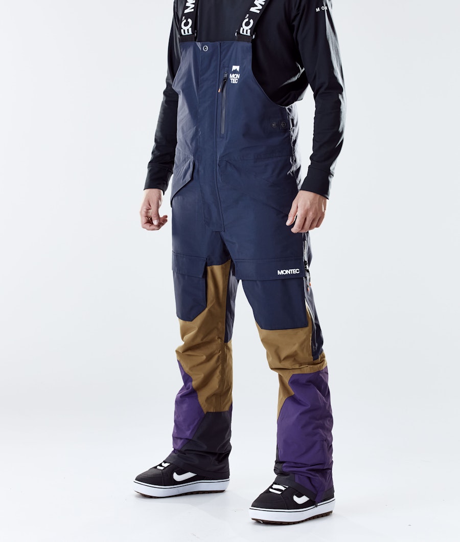 Montec Fawk 2020 Snowboard Pants Marine/Gold/Purple